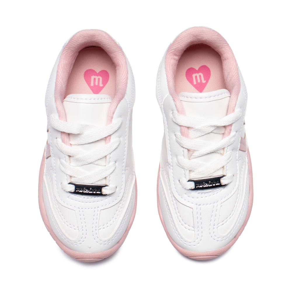 Tênis Infantil Molekinha Baby Casual Branco/Rosa Branco 4