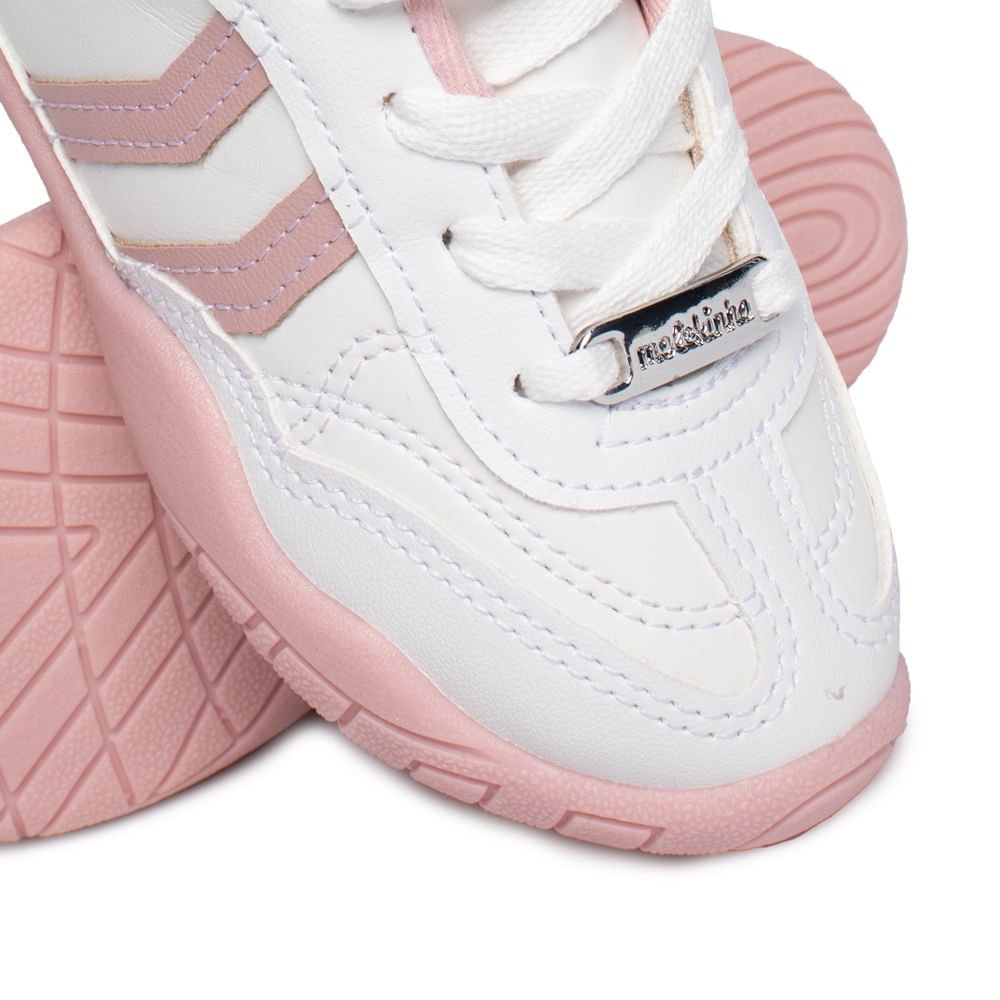 Tênis Infantil Molekinha Baby Casual Branco/Rosa Branco 6