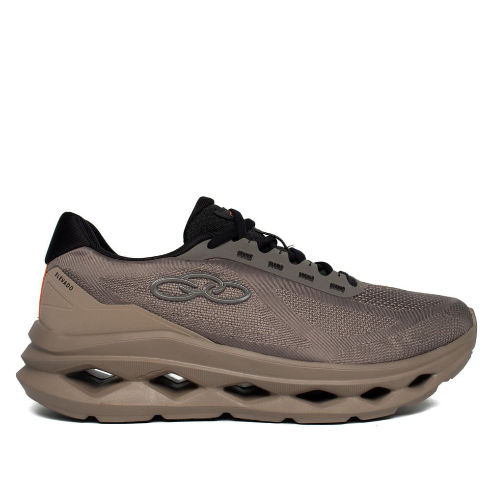 Tênis Masculino Olympikus Elevado Caminhada Marrom/Preto