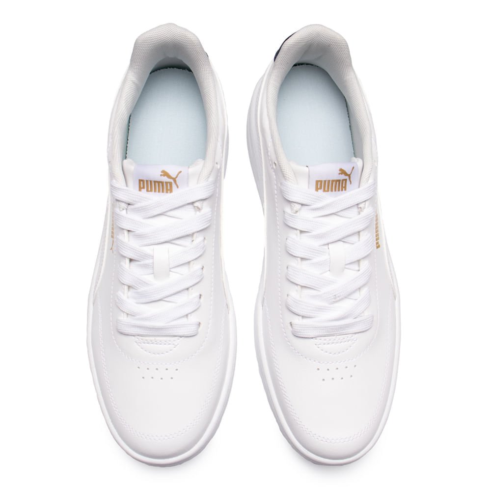 Tênis Masculino Puma Court Classic Clean Bdp Branco/Marinho Branco 4