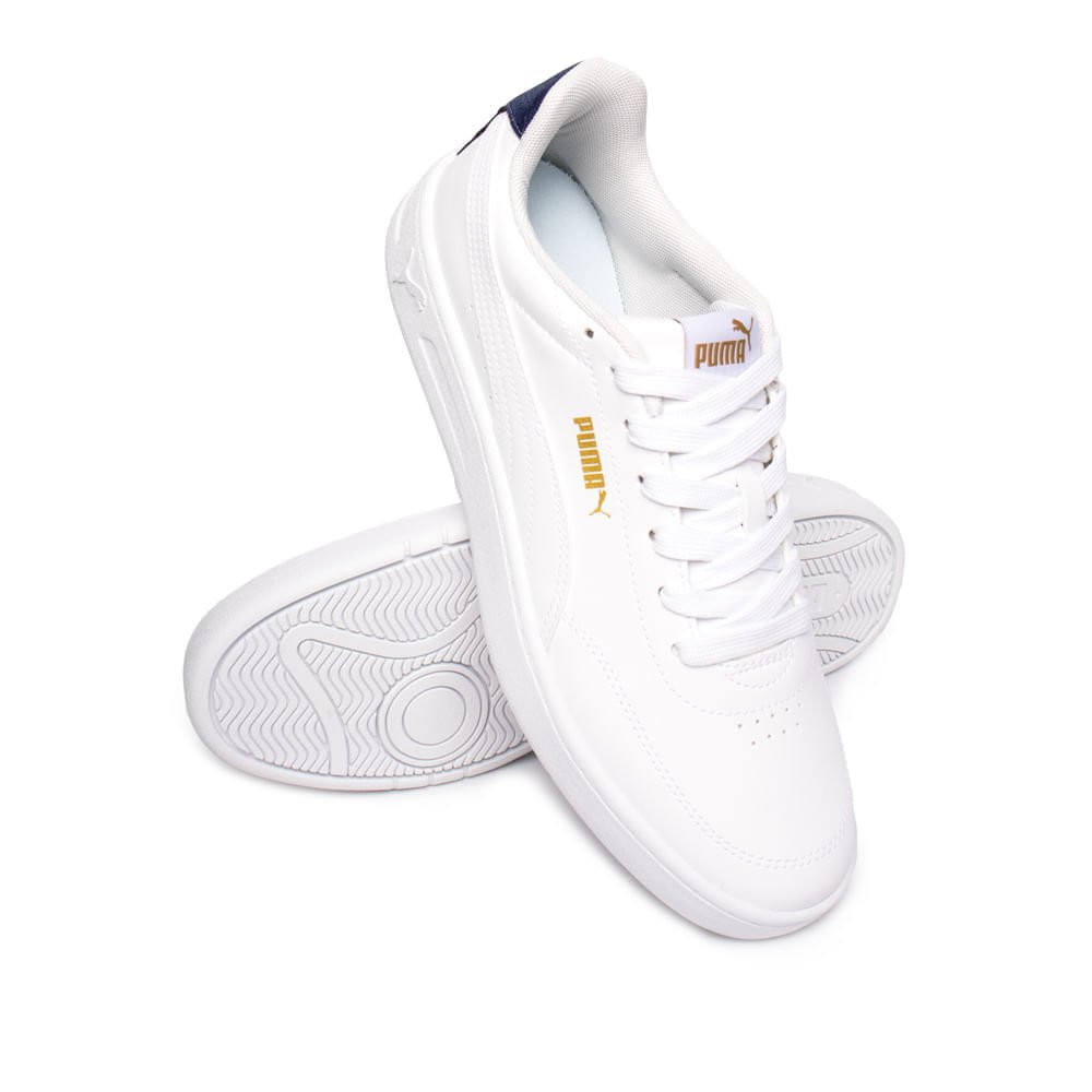 Tênis Masculino Puma Court Classic Clean Bdp Branco/Marinho Branco 6
