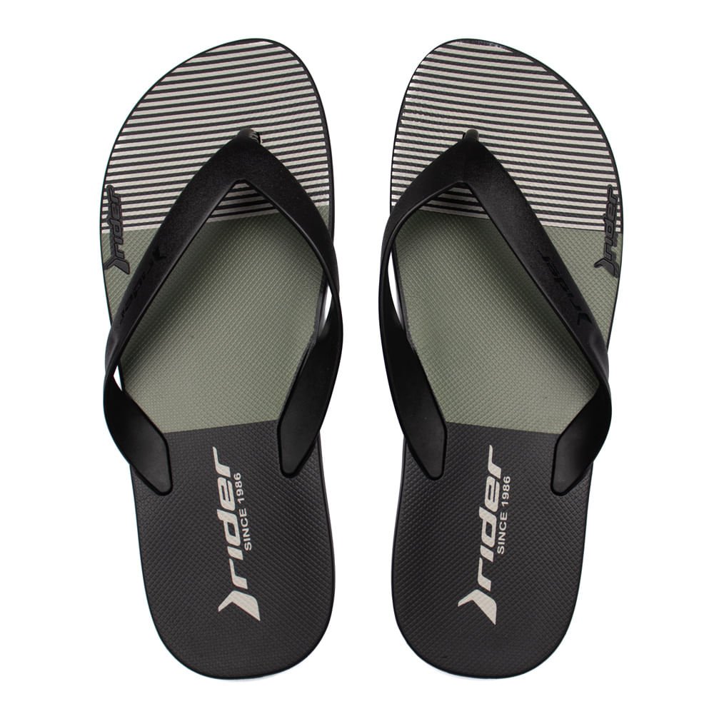 Chinelo Masculino Rider Core Graphics Tiras Preto/Verde
