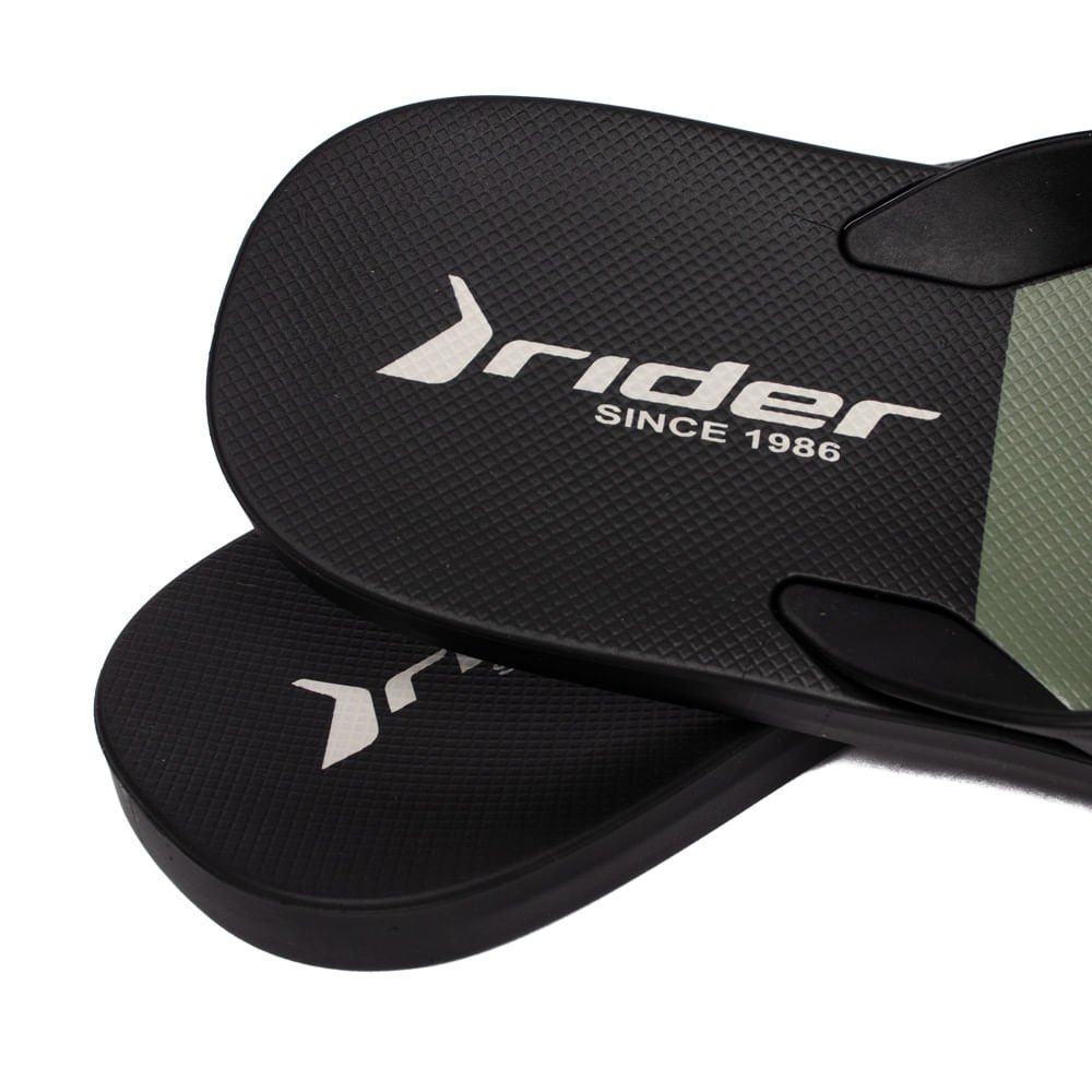 Chinelo Masculino Rider Core Graphics Tiras Preto/Verde Preto 4
