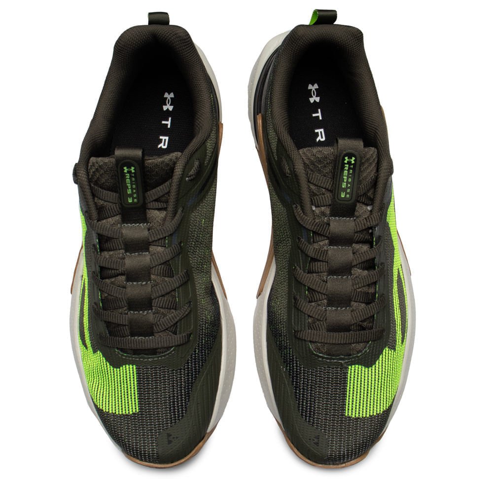 Tênis Masculino Under Armour Reps 3 Tribase Musgo/Verde Neon Verde 4