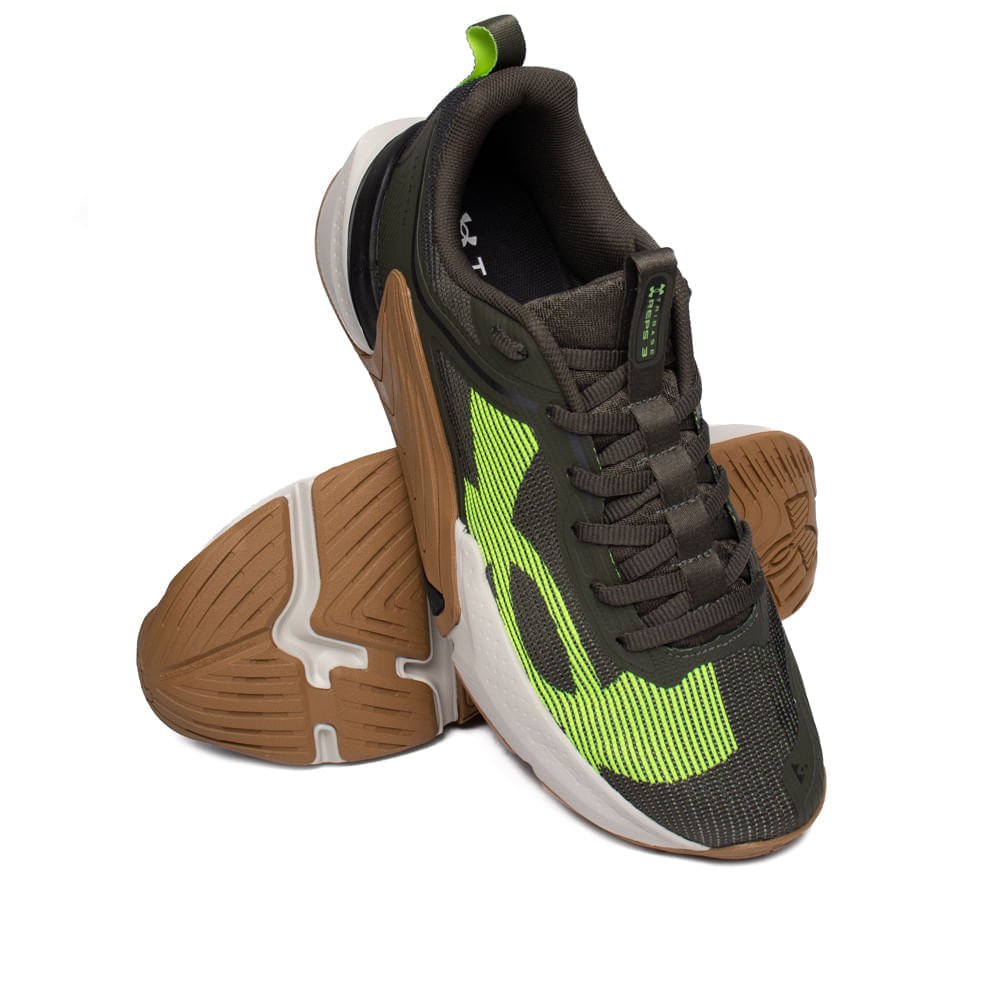 Tênis Masculino Under Armour Reps 3 Tribase Musgo/Verde Neon Verde 6