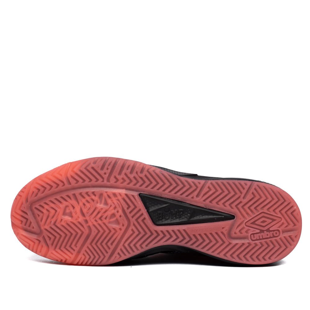 Chuteira Masculina Umbro Pro 5 Bump Futsal Preto/Coral Preto 2