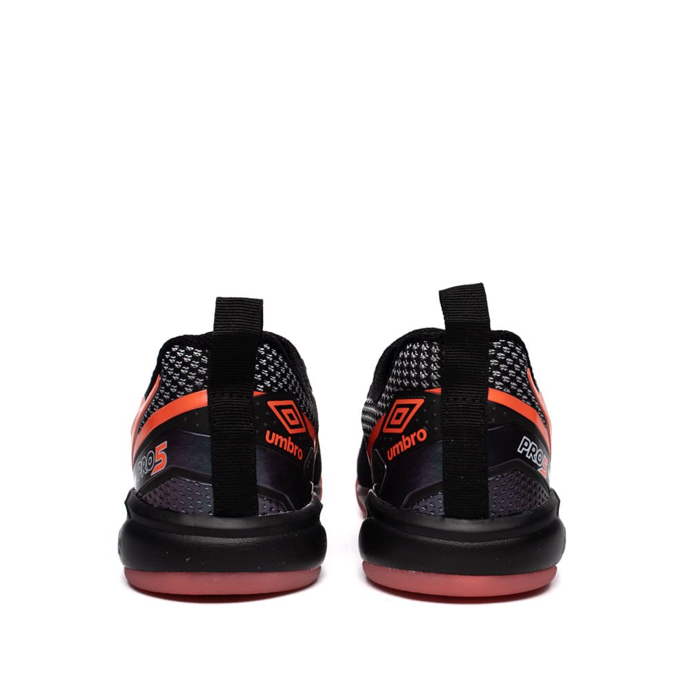 Chuteira Masculina Umbro Pro 5 Bump Futsal Preto/Coral Preto 3