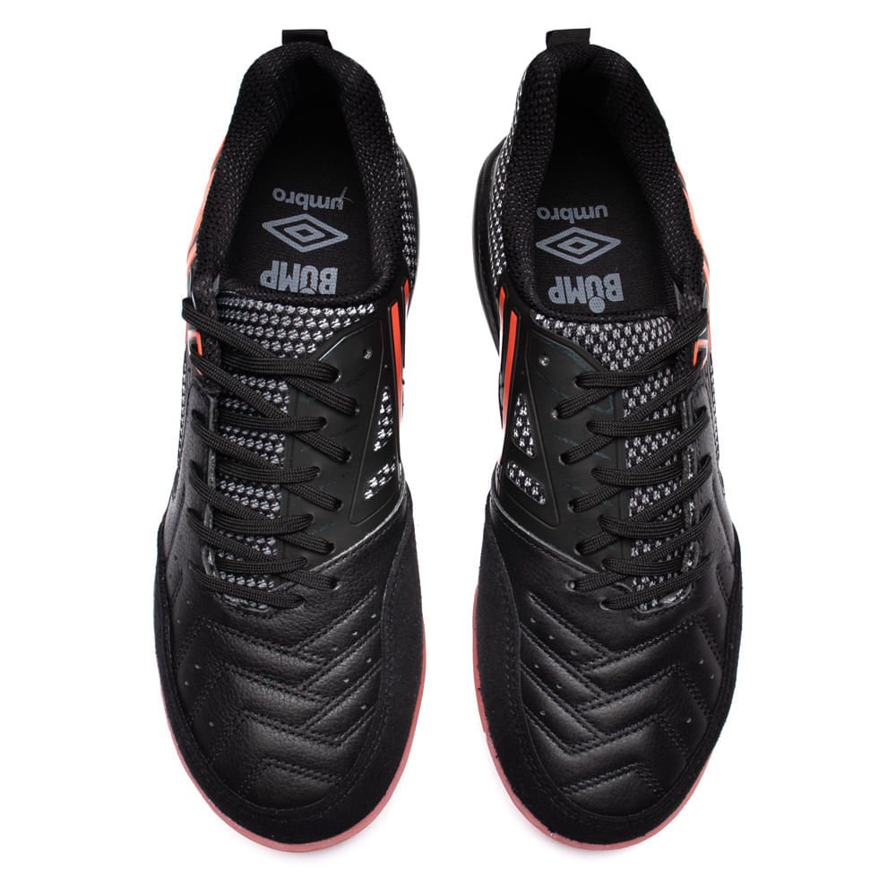 Chuteira Masculina Umbro Pro 5 Bump Futsal Preto/Coral Preto 4