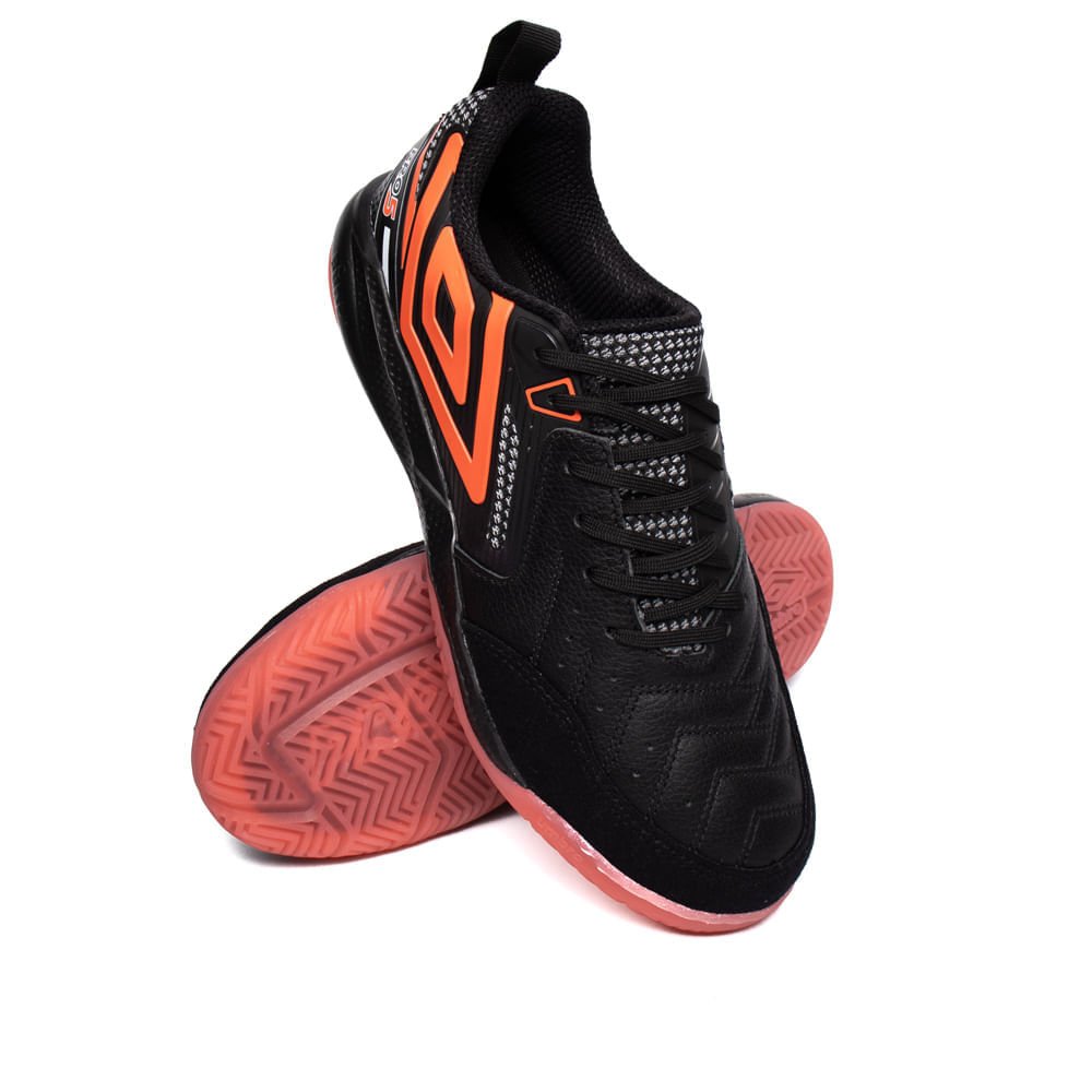 Chuteira Masculina Umbro Pro 5 Bump Futsal Preto/Coral Preto 5