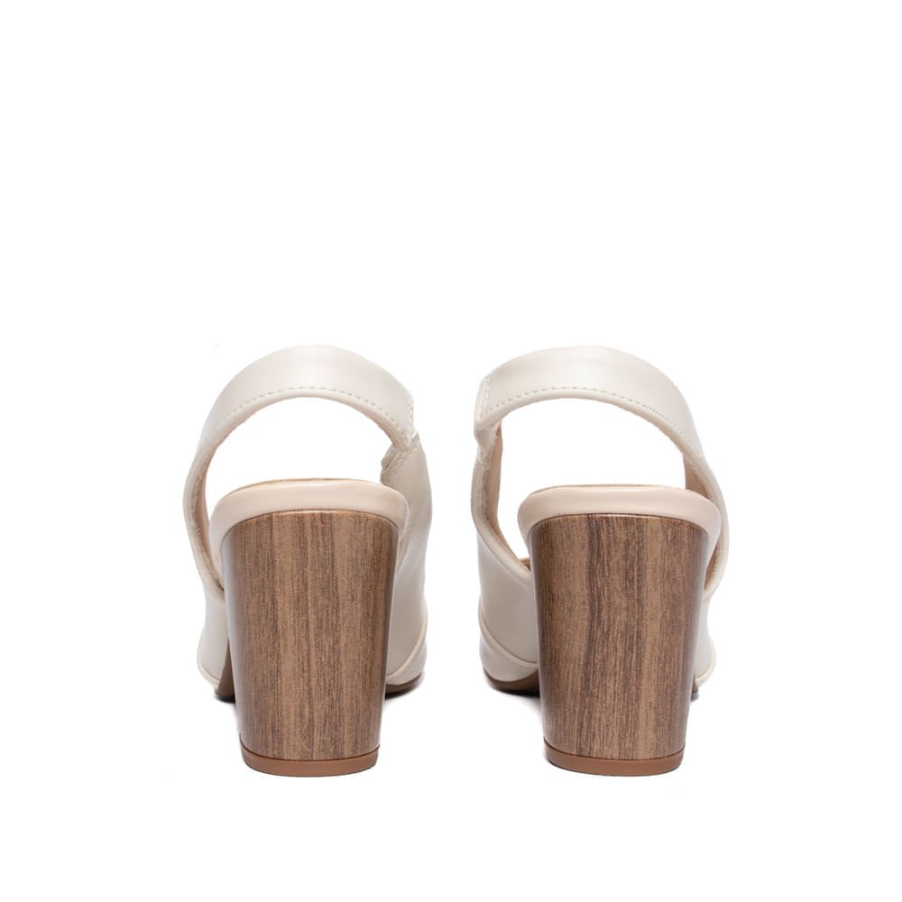 Sapato Feminino Modare Slingback Ultra Conforto Off White Branco 5
