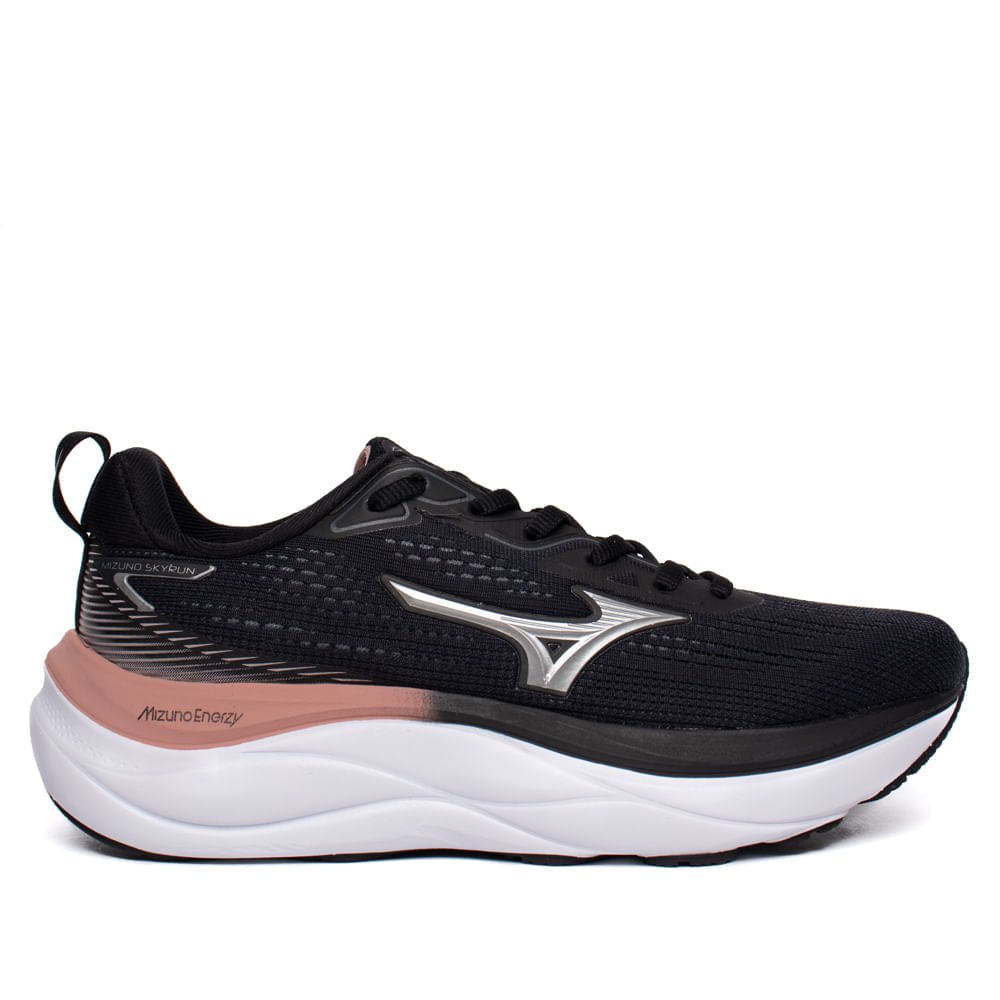 Tênis Feminino Mizuno Skyrun Corrida Enerzy Preto/Rosé