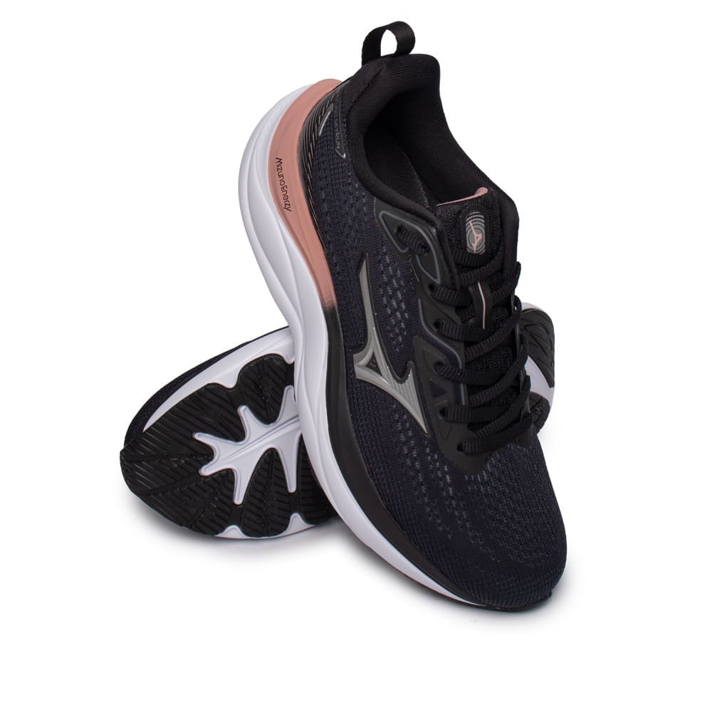 Tênis Feminino Mizuno Skyrun Corrida Enerzy Preto/Rosé Preto 6
