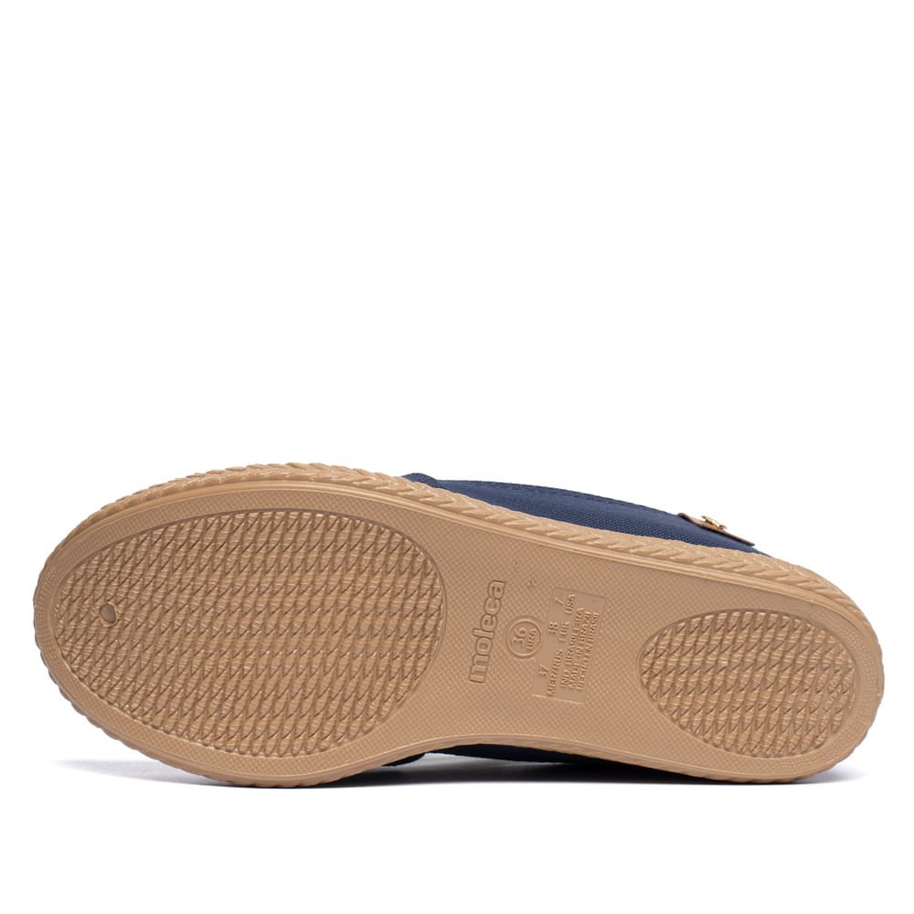 Sapatilha Feminina Moleca Napa Tresse Capri Azul Marinho Marinho 2