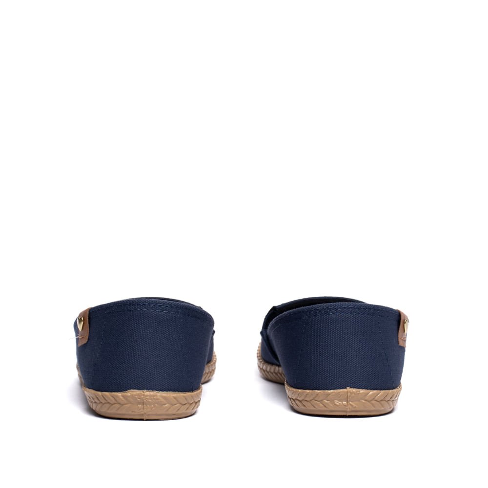 Sapatilha Feminina Moleca Napa Tresse Capri Azul Marinho Marinho 3