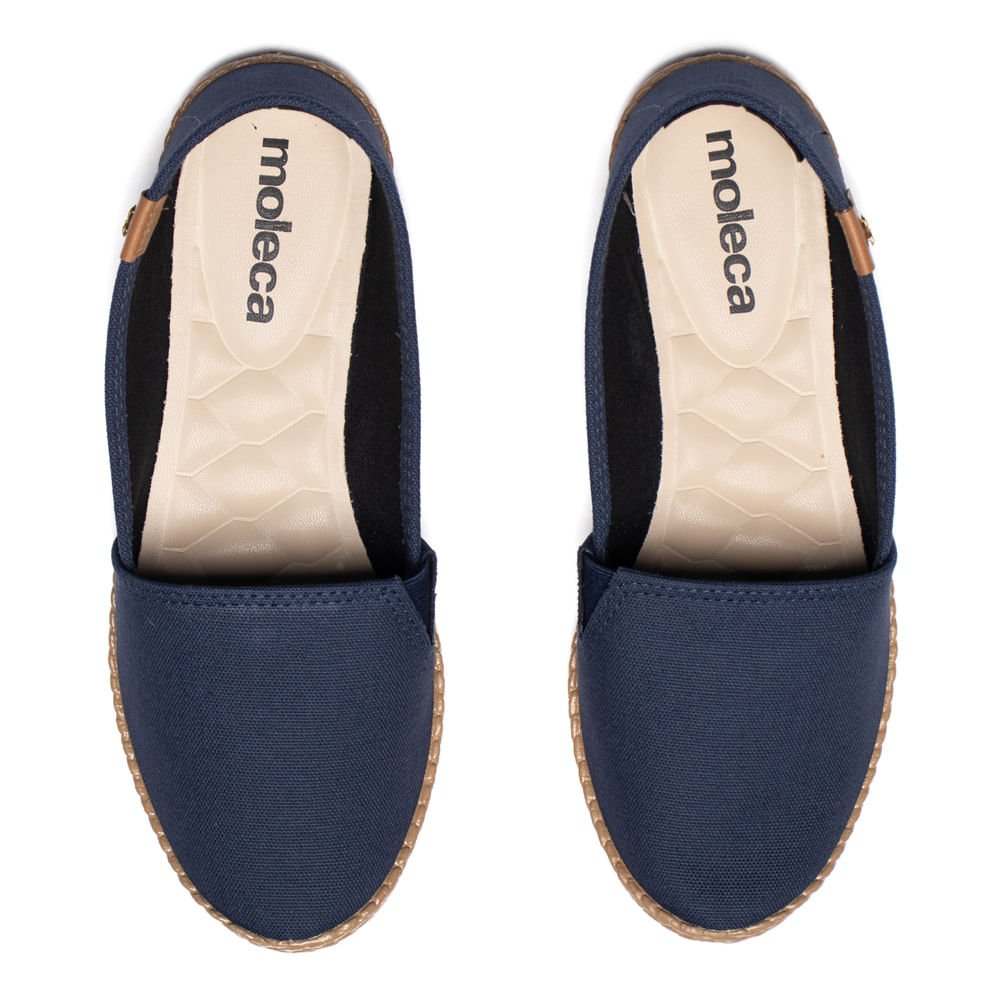 Sapatilha Feminina Moleca Napa Tresse Capri Azul Marinho Marinho 4