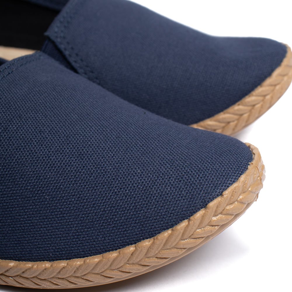 Sapatilha Feminina Moleca Napa Tresse Capri Azul Marinho Marinho 6