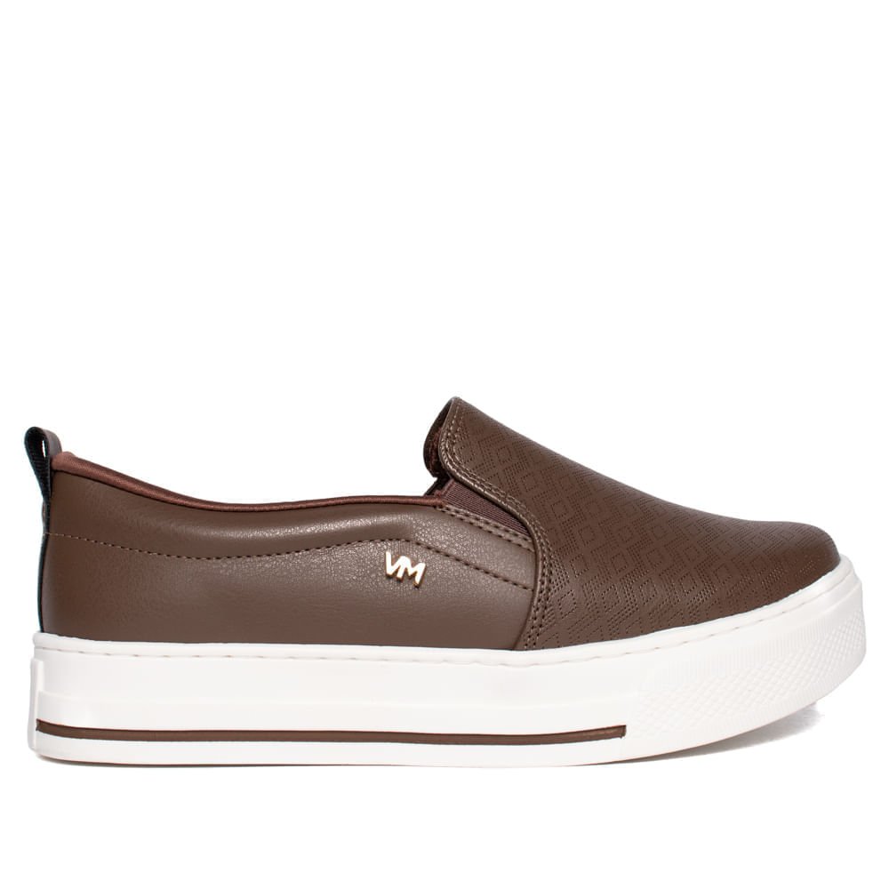 Tênis Feminino Via Marte Slip On Napa Berlim Marrom