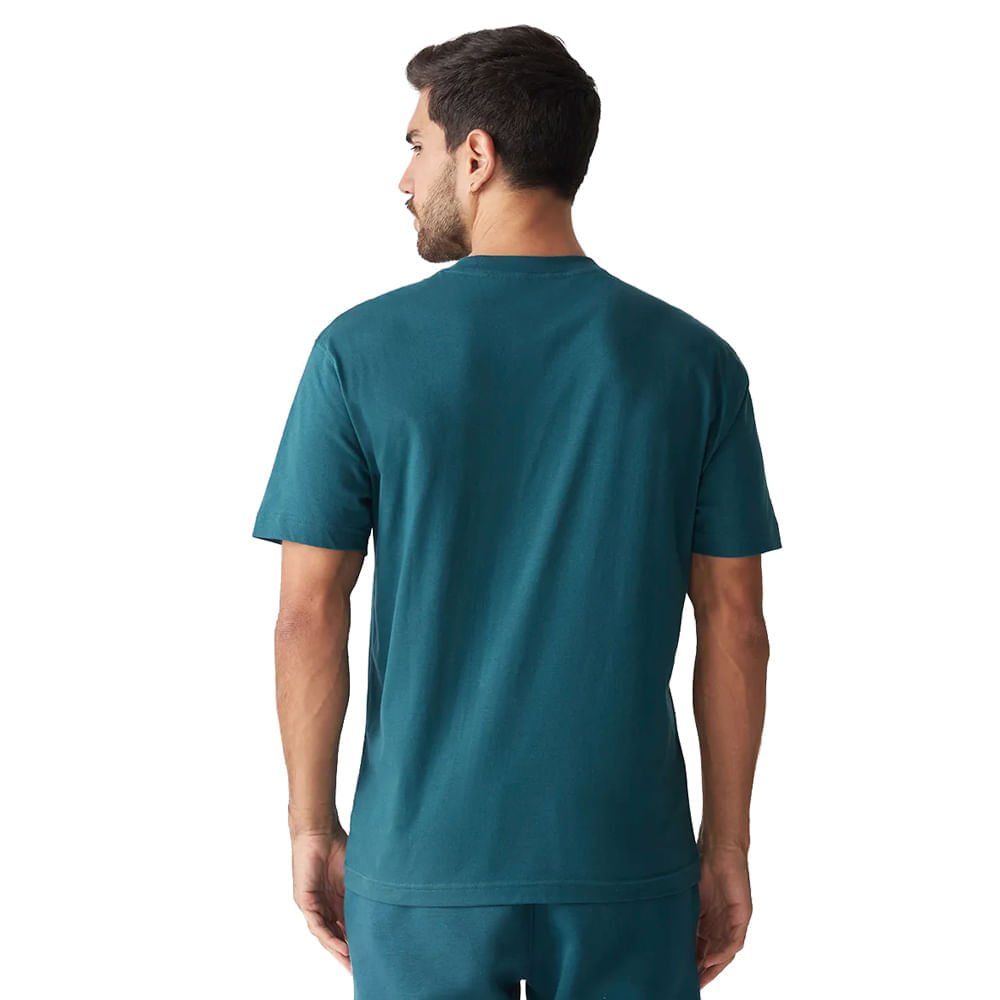 Camiseta Masculina New Balance Essentials Sl Azul/Branco Azul 3