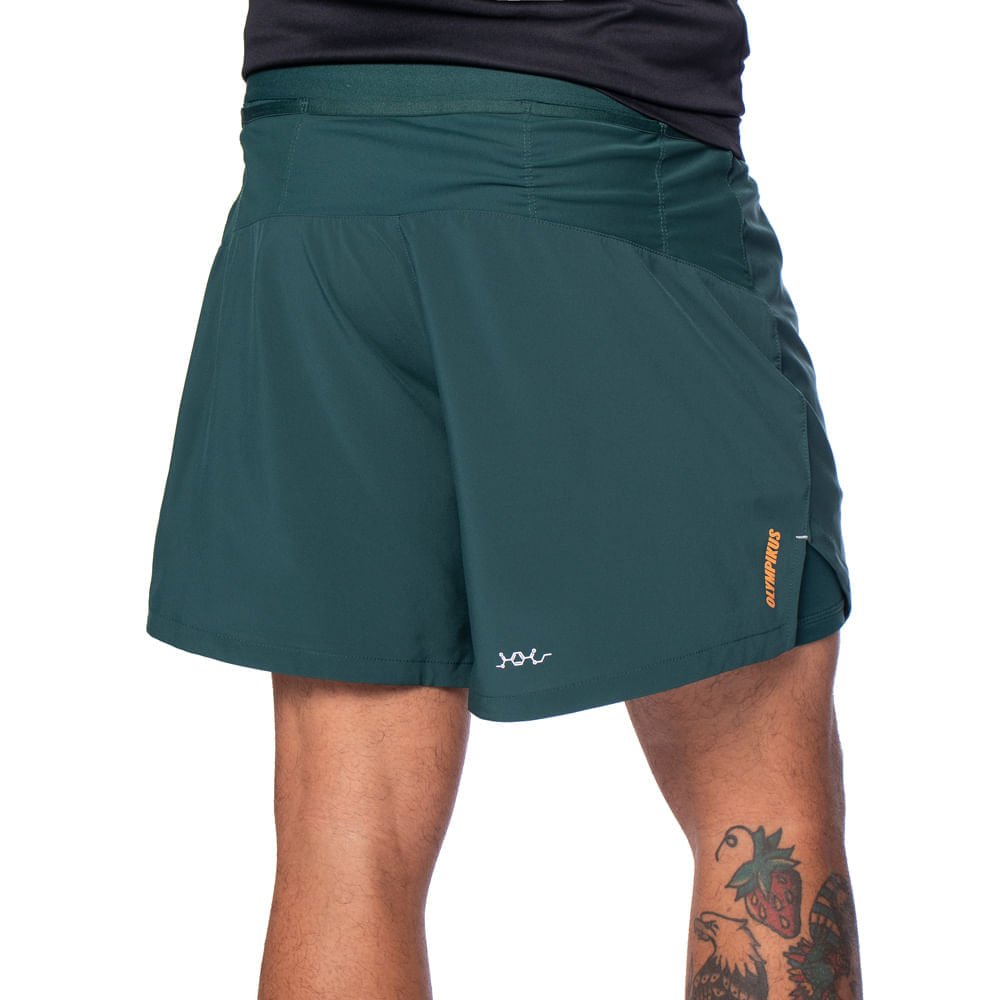 Short Masculino Olympikus Corre Foco 2 Em 1 Verde Verde 2