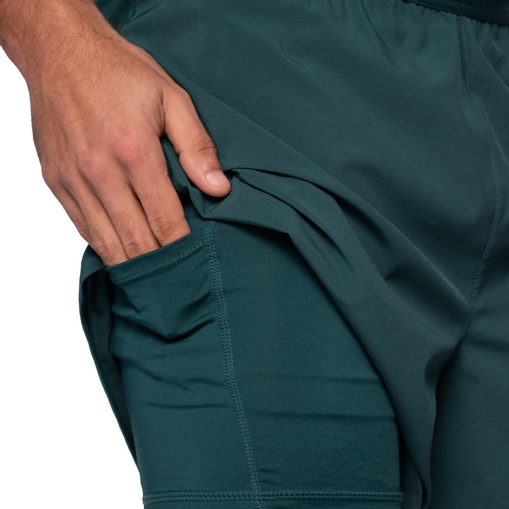 Short Masculino Olympikus Corre Foco 2 Em 1 Verde Verde 3