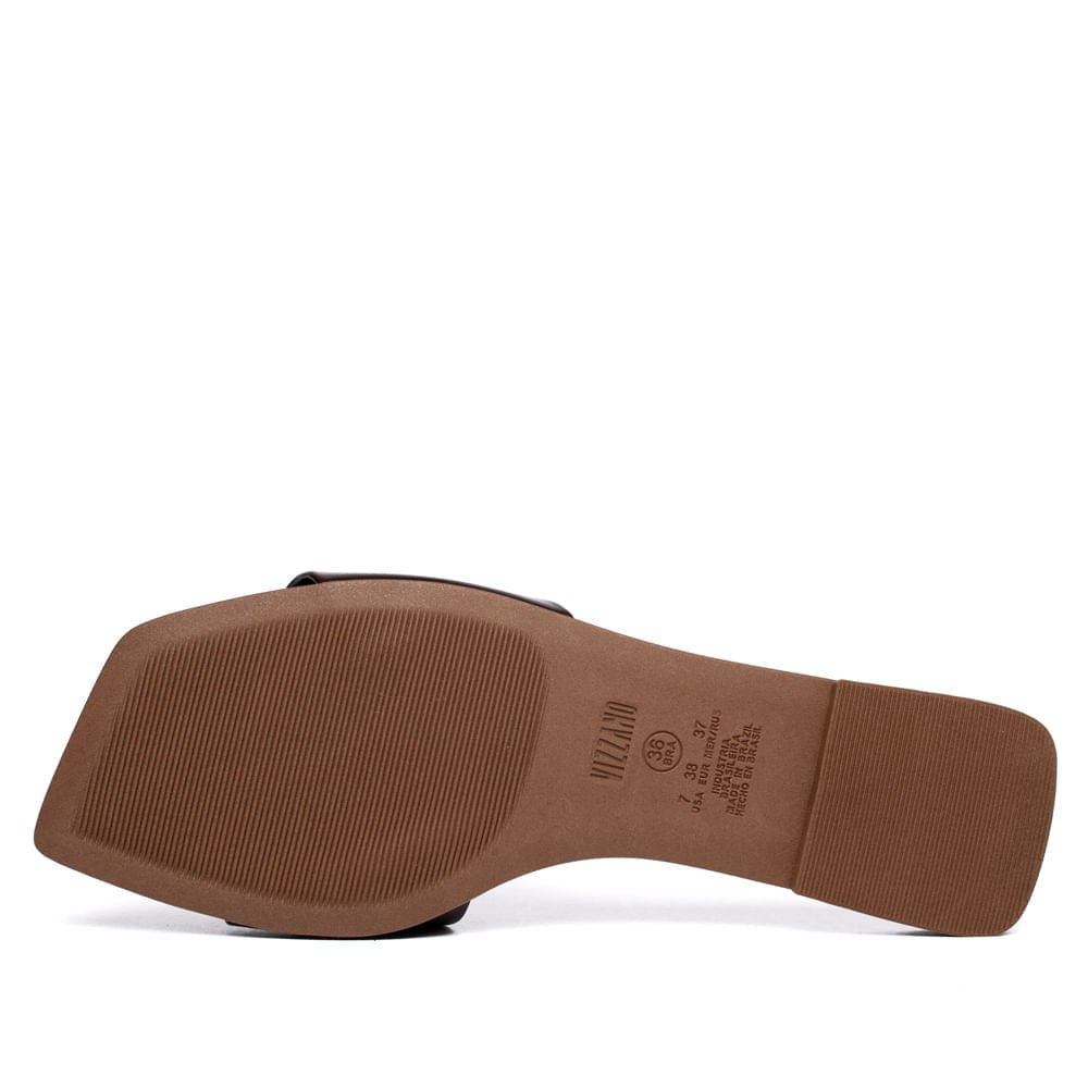 Chinelo Rasteira Feminino Vizzano Napa Garda Marrom Escuro Marrom 2