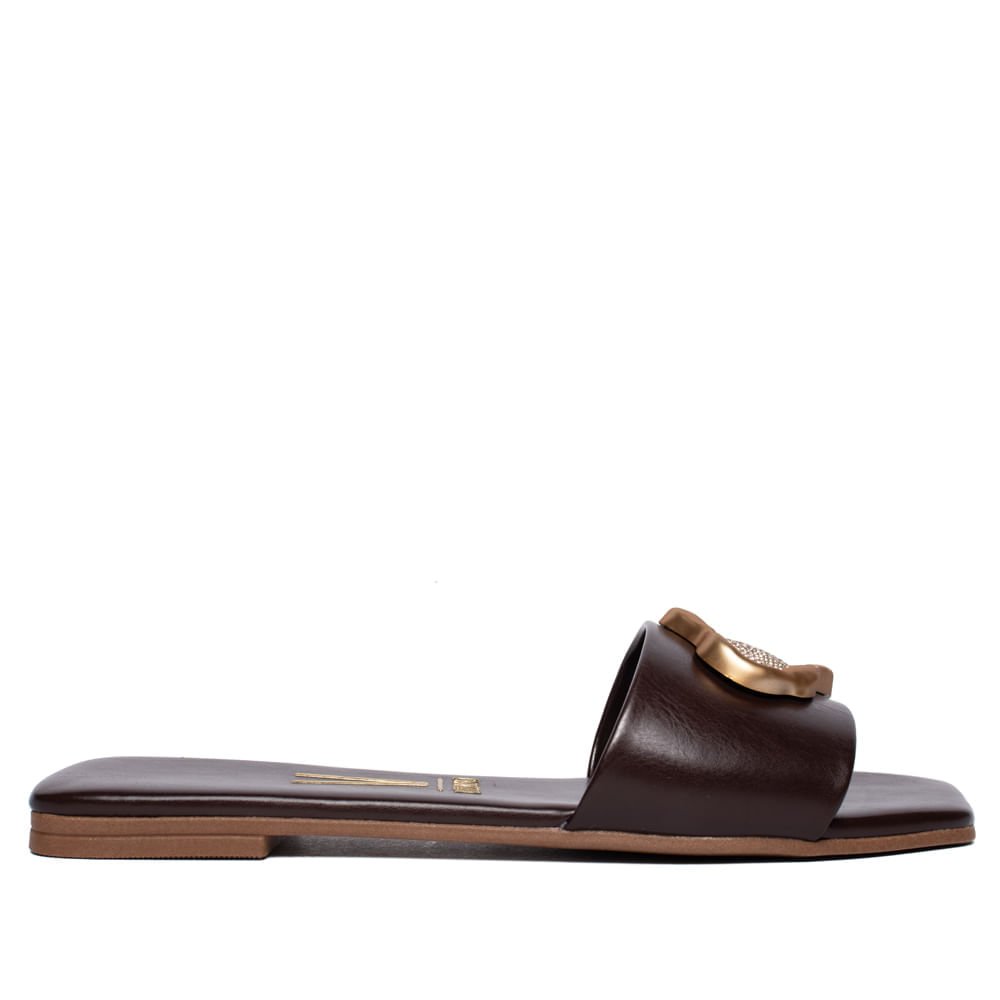Chinelo Rasteira Feminino Vizzano Napa Garda Marrom Escuro Marrom 3
