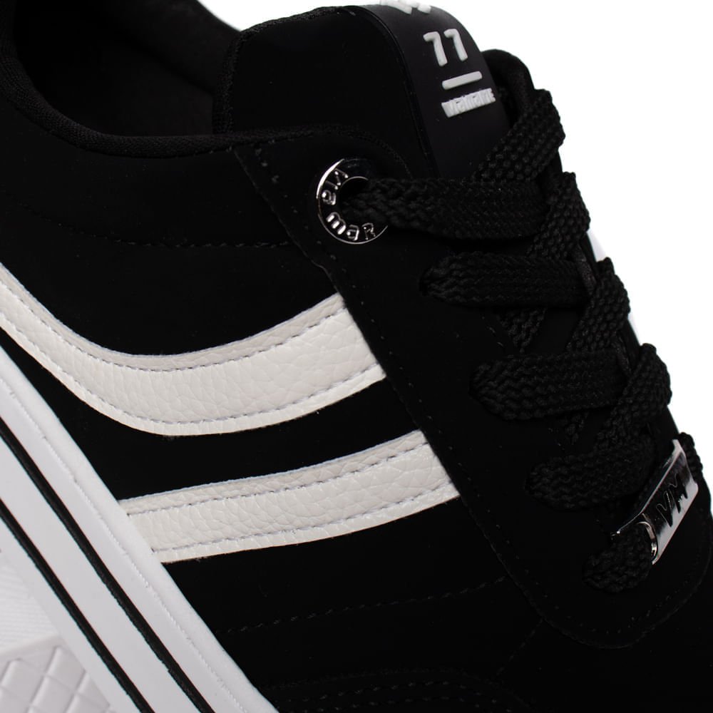 Tênis Feminino Via Marte Casual Flatform Preto/Branco Preto 5