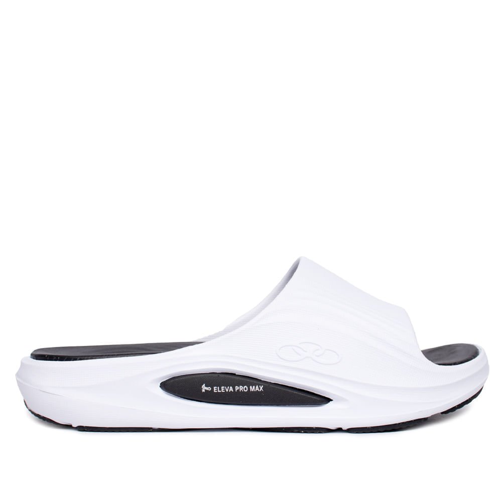 Chinelo Slide Feminino Olympikus Pleno Evasense Preto/Branco Preto 2