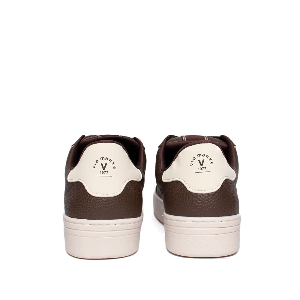 Tênis Feminino Via Marte Casual Napa Strass Marrom/Prata Marrom 3