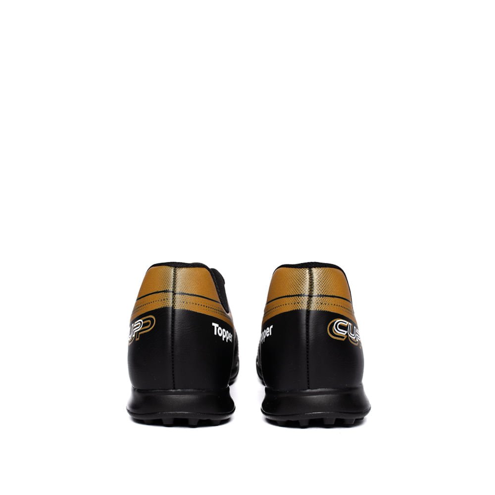 Chuteira Infantil Topper Cup Viii Society Preto/Dourado Preto 4