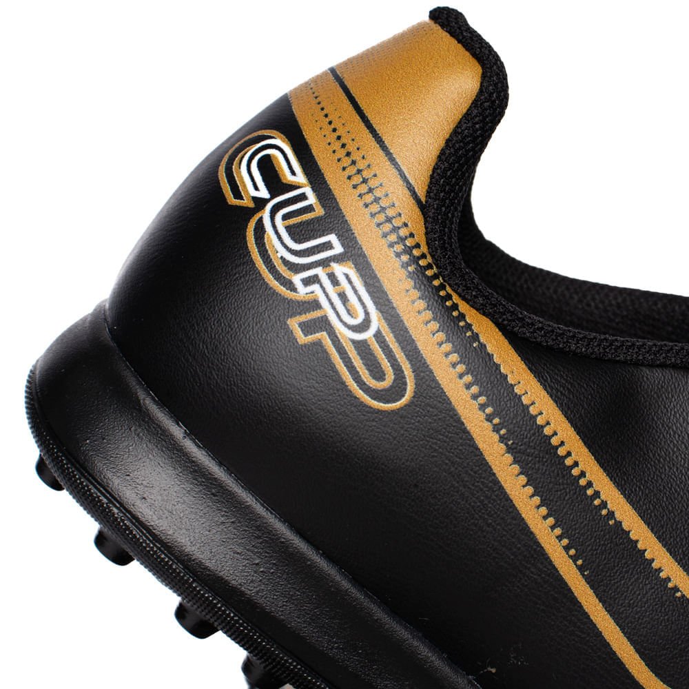 Chuteira Infantil Topper Cup Viii Society Preto/Dourado Preto 5