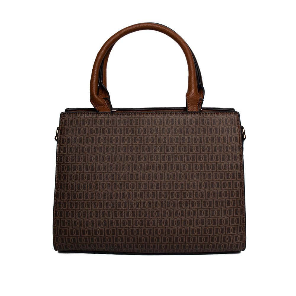 Bolsa Feminina Dakota Tote Média Monograma Marrom Marrom 2