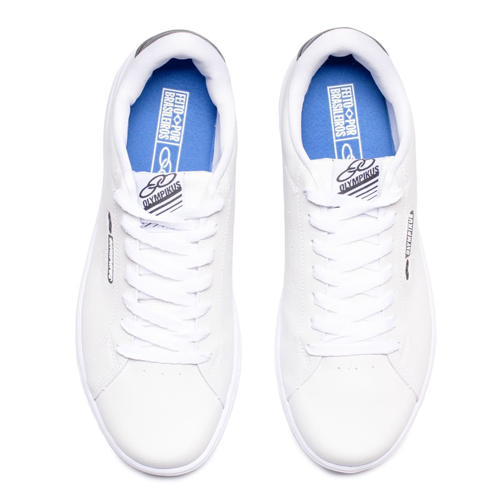 Tênis Masculino Olympikus Only 3 Casual Branco/Preto Branco 4