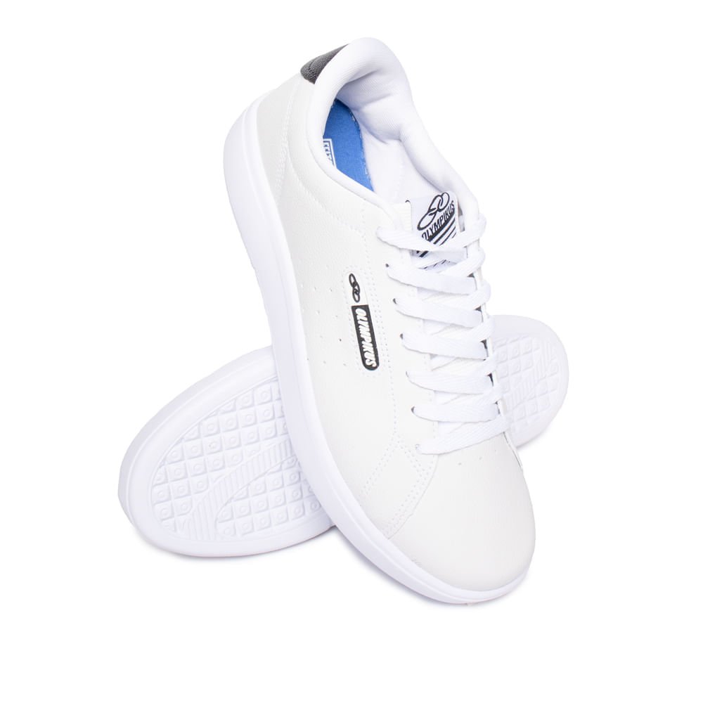 Tênis Masculino Olympikus Only 3 Casual Branco/Preto Branco 5