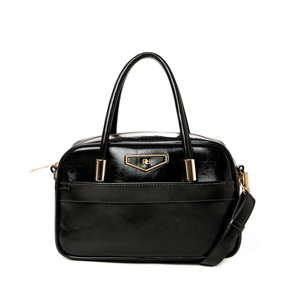 Bolsa Feminina Rafitthy Baú Pequena Bolso Frontal Preto Preto 3