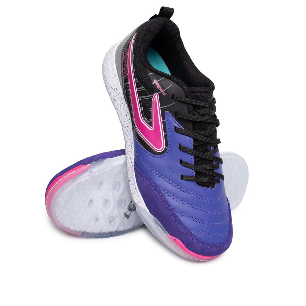 Chuteira Masculina Topper Futsal Lethal Preto/Roxo Preto/Roxo 6