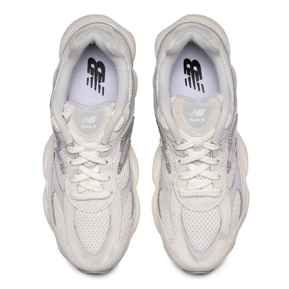 Tênis Unissex New Balance 603 Casual Branco/Cinza Claro Branco/Cinza 4