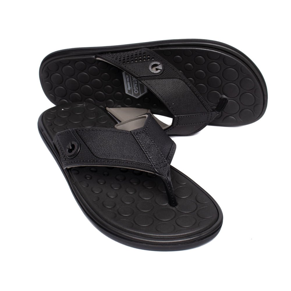 Chinelo Masculino Cartago Veneto Iv Ultra Comfy Preto/Cinza Preto/Cinza 4
