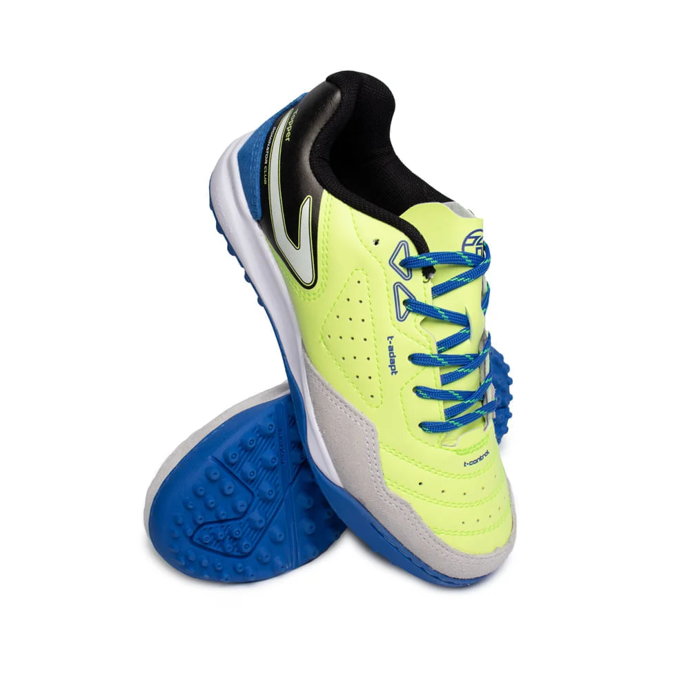 Chuteira Society Infantil Topper Dominator Verde Claro/Azul Verde 4