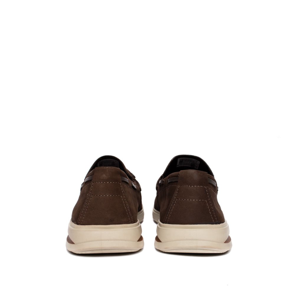 Mocassim Masculino Pegada Rustic Couro Marrom Escuro Marrom 3