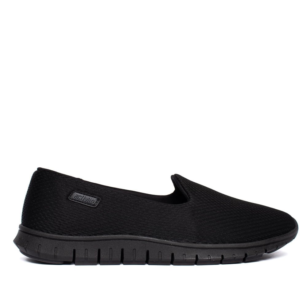 Sapatilha Feminina Actvitta Slip On Knit Preto