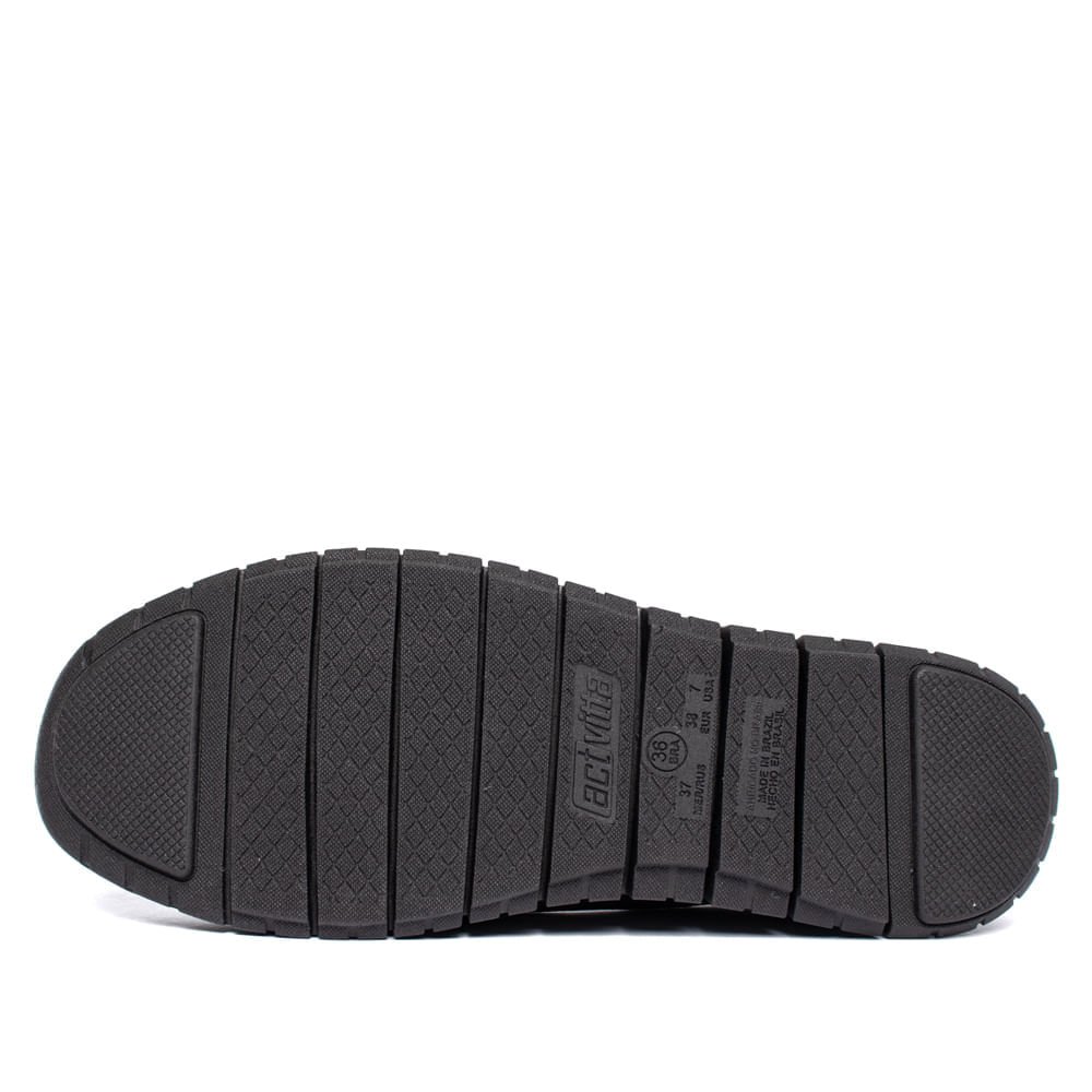 Sapatilha Feminina Actvitta Slip On Knit Preto Preto 2