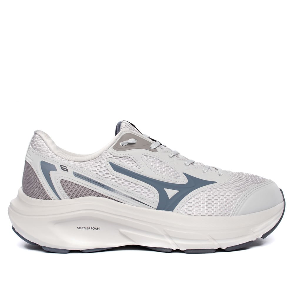 Tênis Masculino Mizuno Hawk 6 Corrida Softierfoam Cinza Cinza