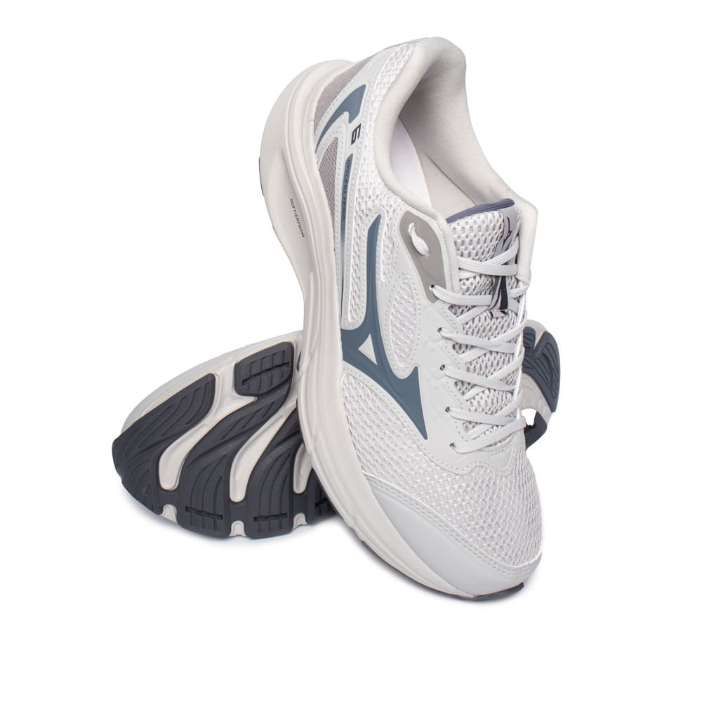 Tênis Masculino Mizuno Hawk 6 Corrida Softierfoam Cinza Cinza