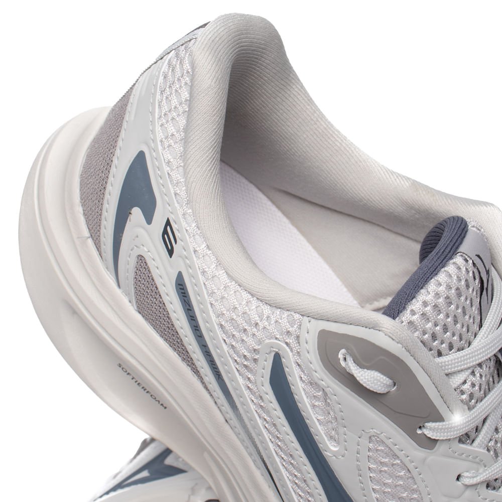 Tênis Masculino Mizuno Hawk 6 Corrida Softierfoam Cinza Cinza