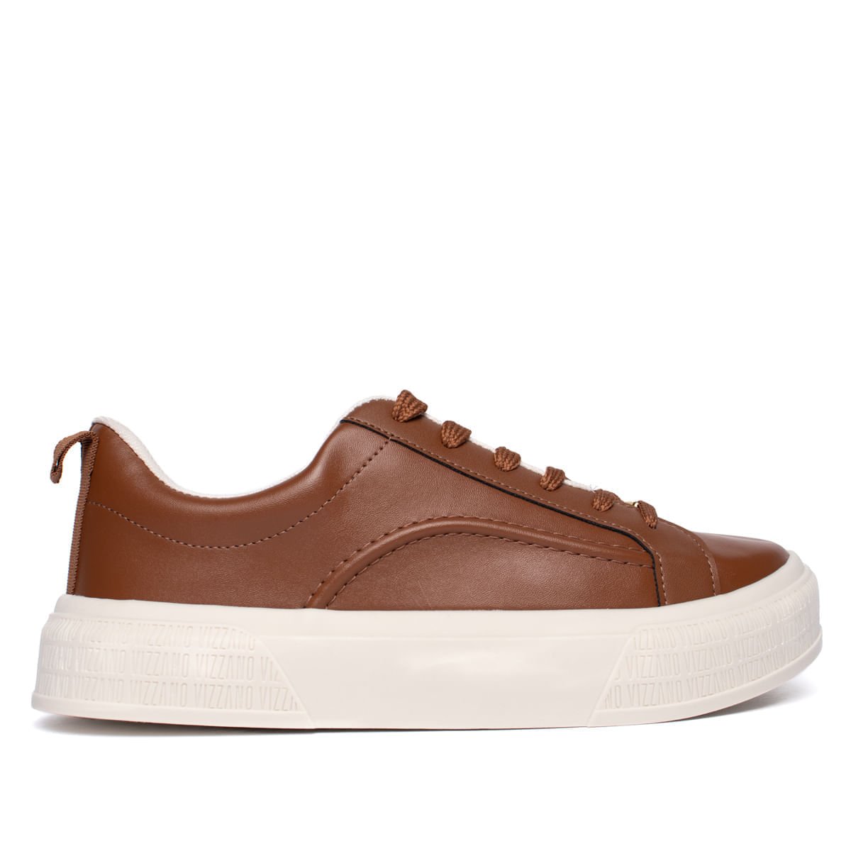 Tênis Feminino Vizzano Plataforma Pelica Marrom