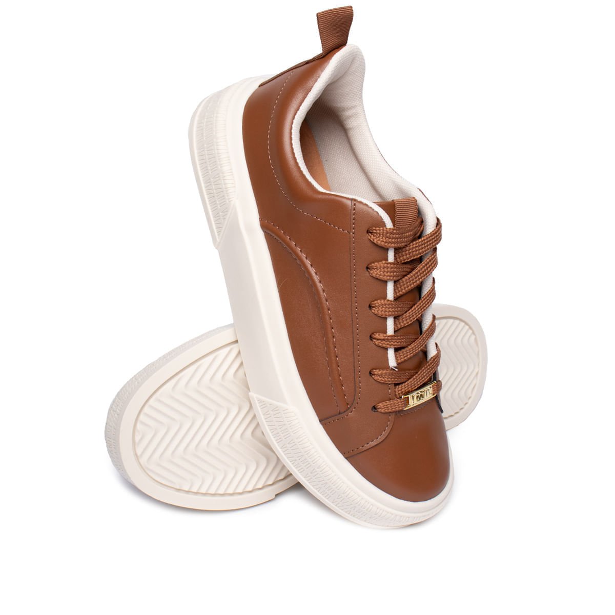 Tênis Feminino Vizzano Plataforma Pelica Marrom Marrom 5