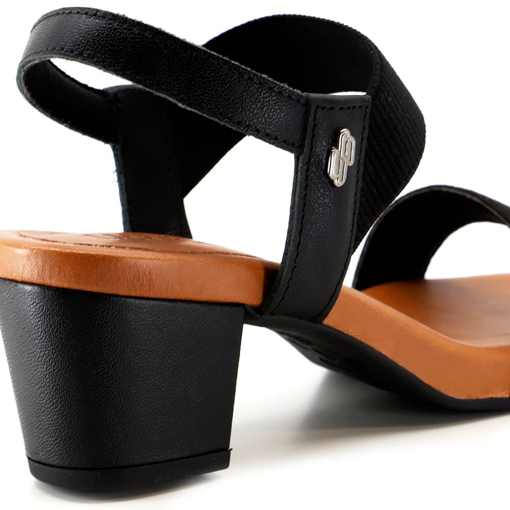 Sandália Preta Elástico Preto 5