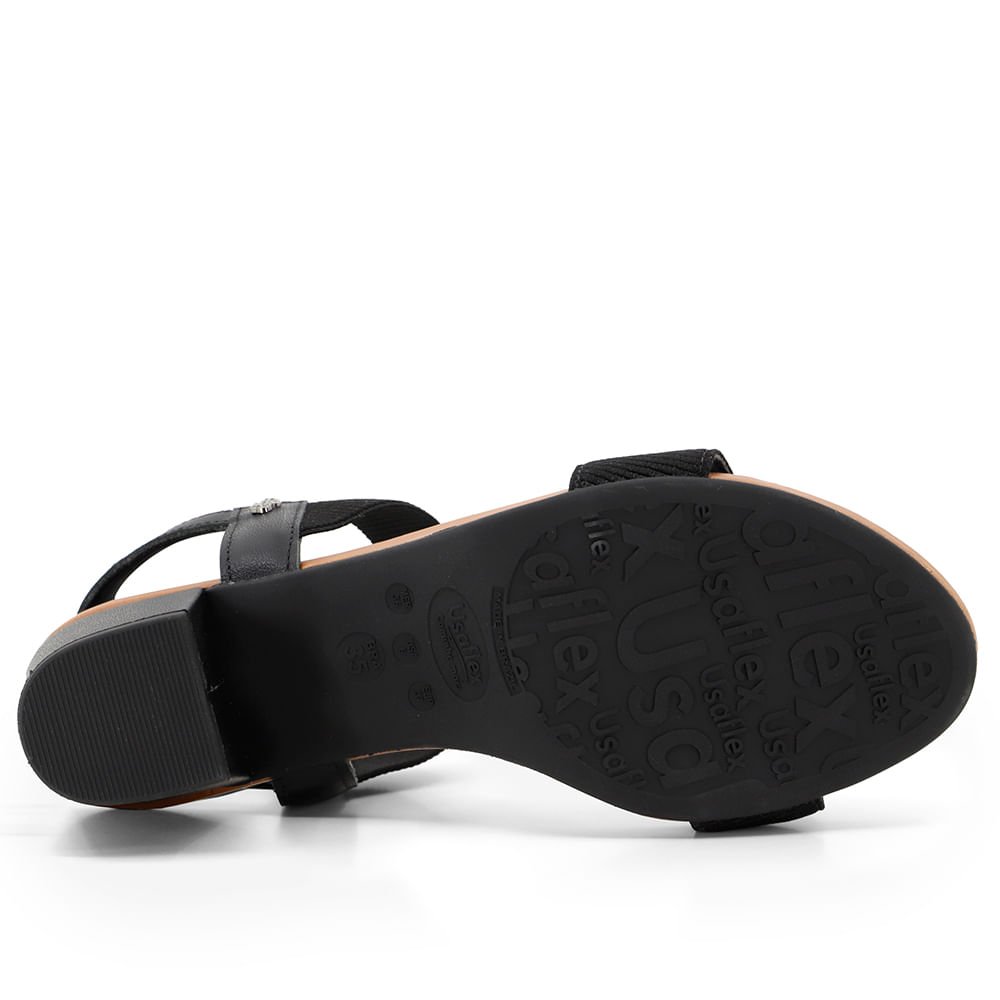 Sandália Preta Elástico Preto 6