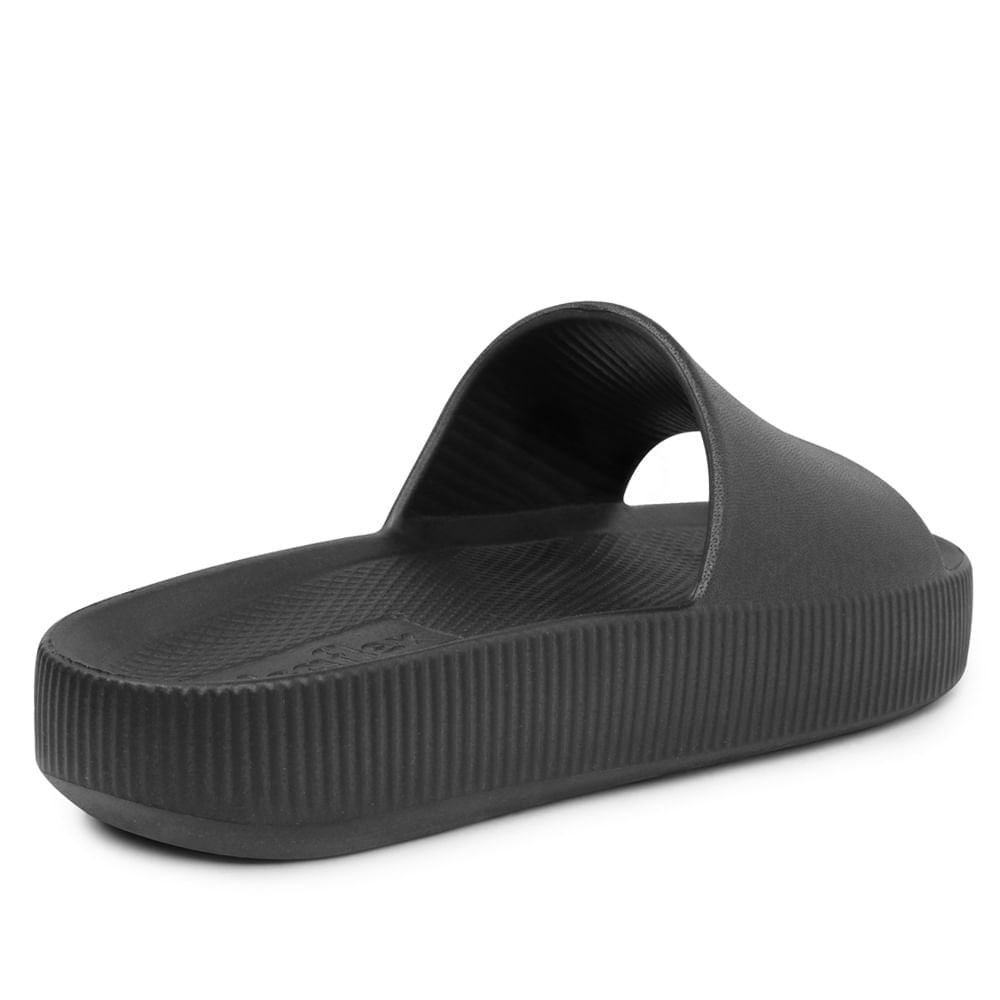 Chinelo Slide Preto Poofy Salto Plataforma Eva Preto 3